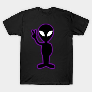 Purple Glowing Alien | Extraterrestrial | Aliens | UFO T-Shirt
